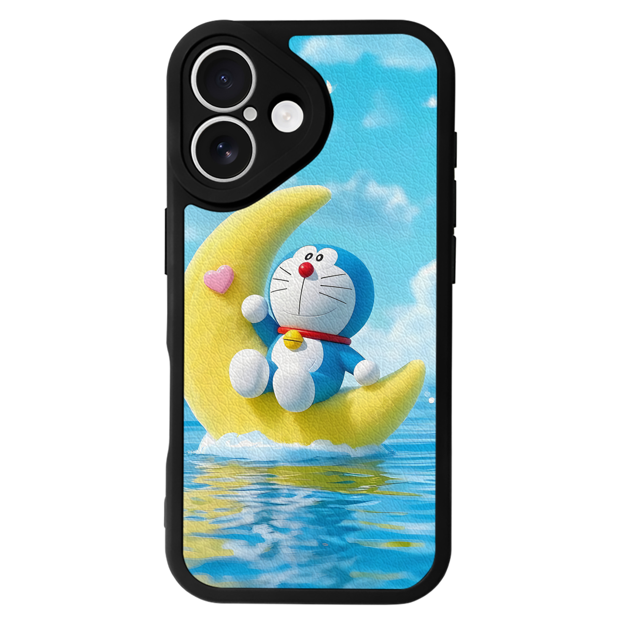 （画像用） ドラえもん Doraemon 【iPhone 16シリーズ対応】シリコンスマホケース（レザー調） 材質：シリコン
